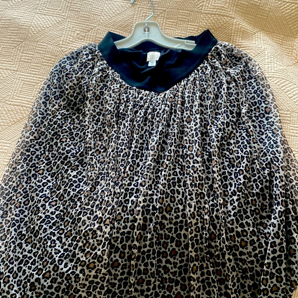 A new day leopard print skirt- with sheer under layers